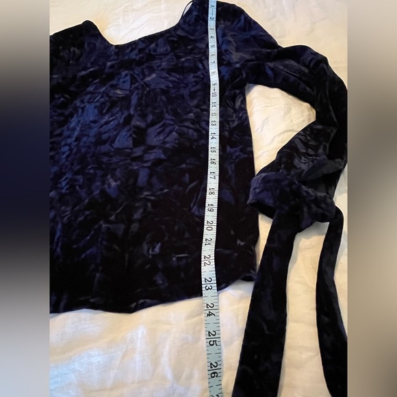 FRNCH Crushed Velvet Blouse - Picture 7 of 7